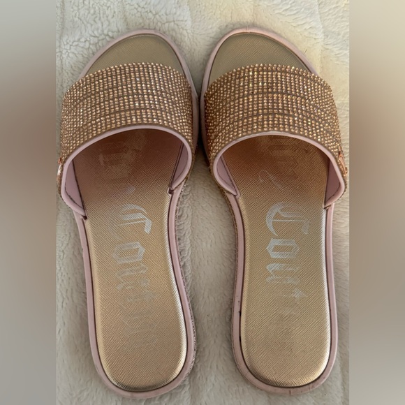 Juicy Couture Pink Sparkle Slides - Picture 7 of 7